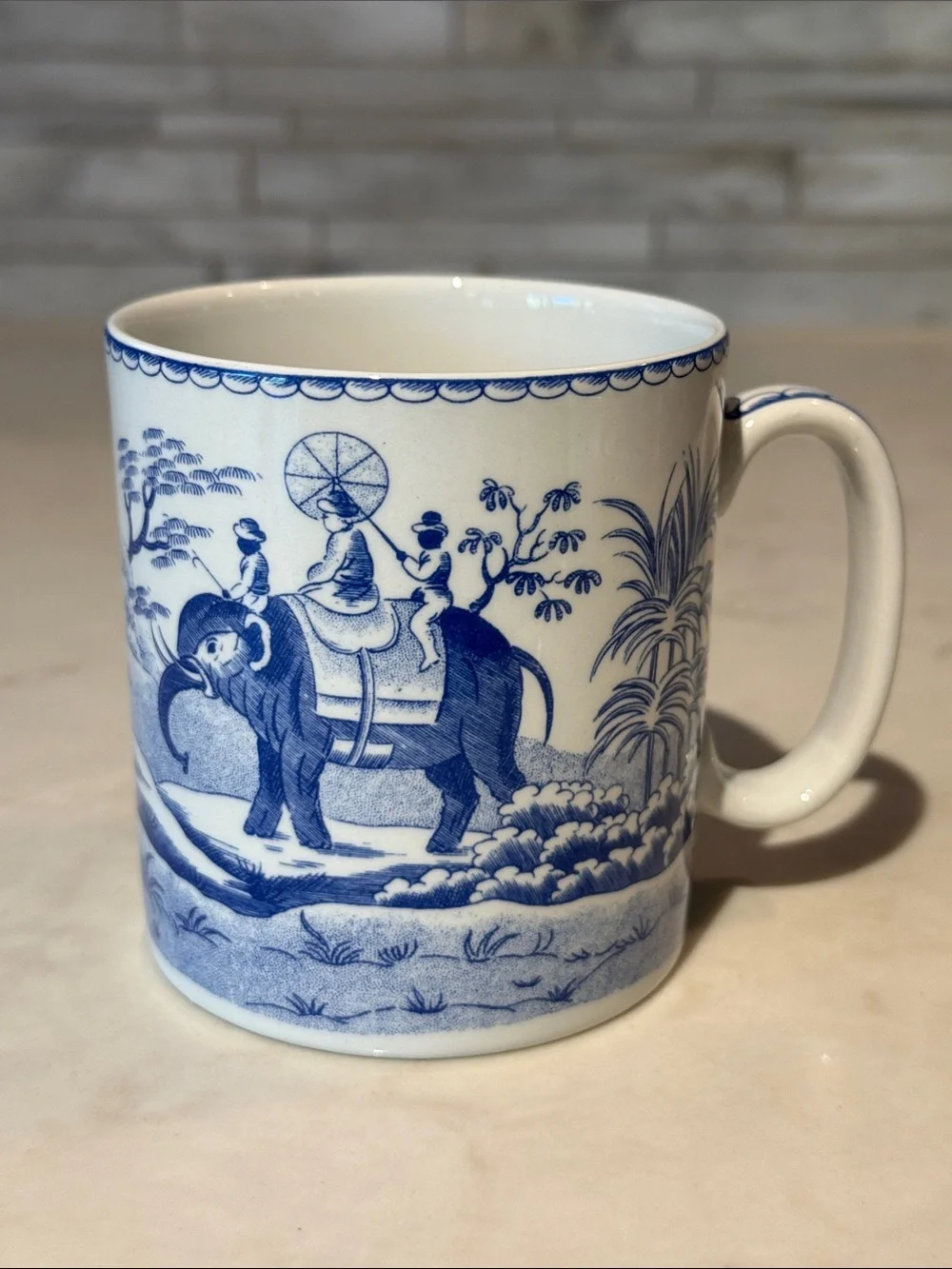 Spode Blue Room Collection Elephant 8 oz Coffee Cup / Mug